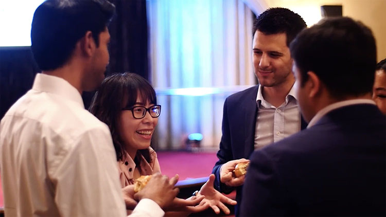 West Tech Assemblage 2016 people chatting West Tech Assemblage 2016 people chatting