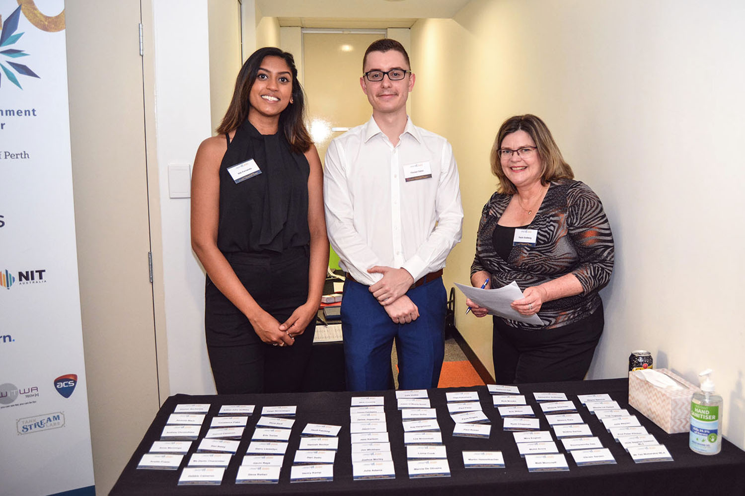 WTA 2020 Partner and Prosper arrival desk with nametags